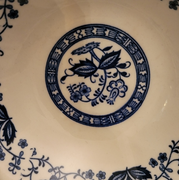 Vintage BLUE ONION Coupe SOUP/CEREAL BOWL, 6" w/Inner Blue Band. Set of 2. - Picture 2 of 5